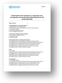 Global health sector strategy on HIV, hepatitis and STIs 2016-2021