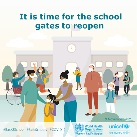 Graphics on COVID-19 and schools